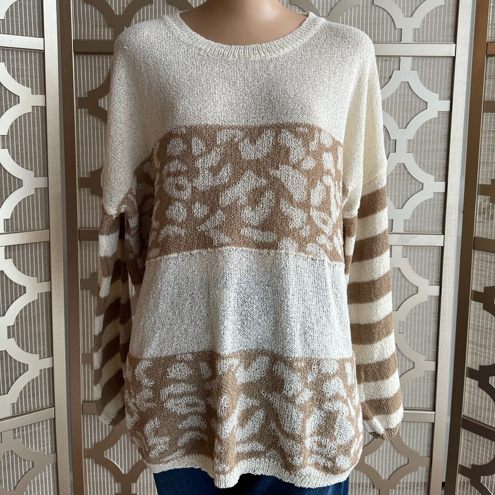 Pink Lily! Lightweight Leopard Print Sweater! Exclusive Collection. BRAND NEW